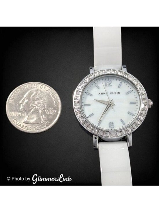 Anne Klein AK1443 White Ceramic Collection Clear Crystals Ladies Watch main image 9